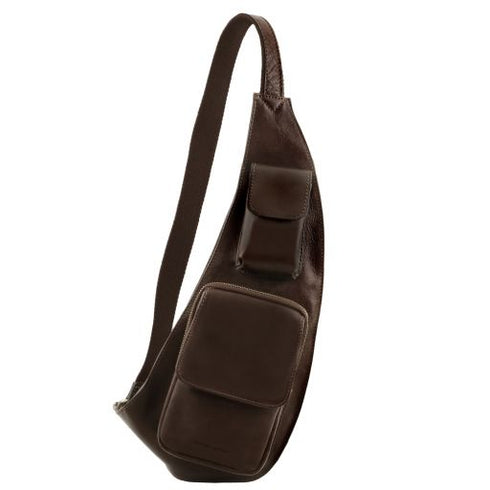 Leather crossover bag
